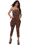Claire Orange Romper - waistshaper