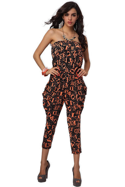 Claire Orange Romper - waistshaper
