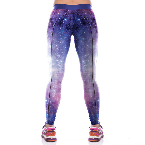 Good Elasticity Galaxy  Yoga Pants - waistshaper