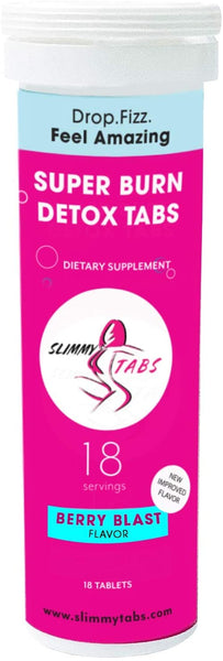 Slimmy Tabs Super Fat Burning "BURN" Dissolvable Tablets - Natural Ingredients, Keto Friendly, No Calories, Gluten and Sugar Free, Vegan, Boosts Energy & Tastes Delicious! - 54 Tablets (Berry Blast Flavor)