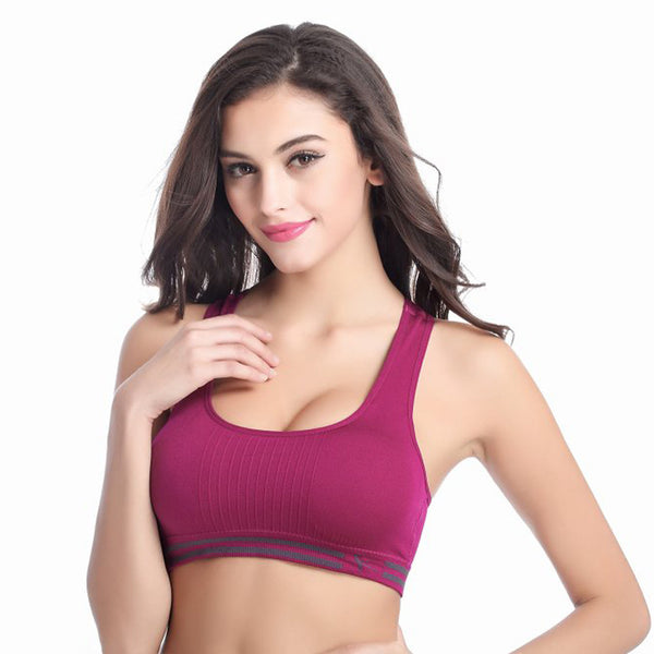 Red Wireless Women Sports Bra - waistshaper