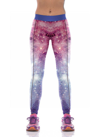 Good Elasticity Galaxy Sky Printing Wholesale Yoga Pants - waistshaper