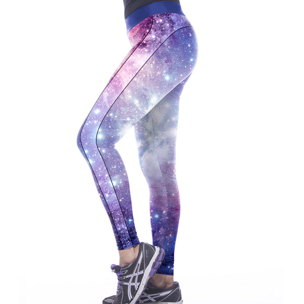 Good Elasticity Galaxy Sky Printing Wholesale Yoga Pants - waistshaper