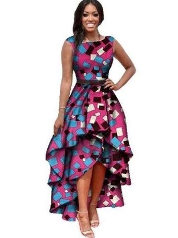 Asym Tiered Women's Maxi Dress - waistshaper